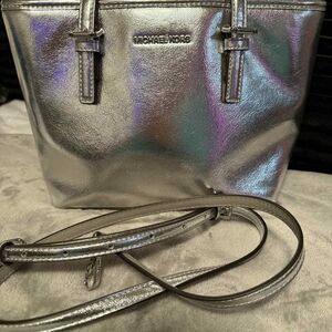 Michael Kors Iridescent Silver Tote